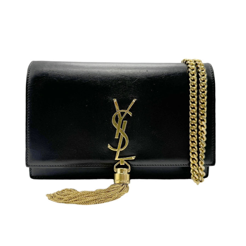 Saint Laurent chain wallet gold black